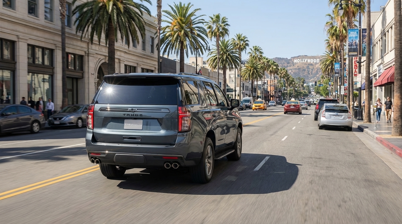 2026 Chevrolet Tahoe RST 4WD (5.3L V8) — Rear three-quarter
