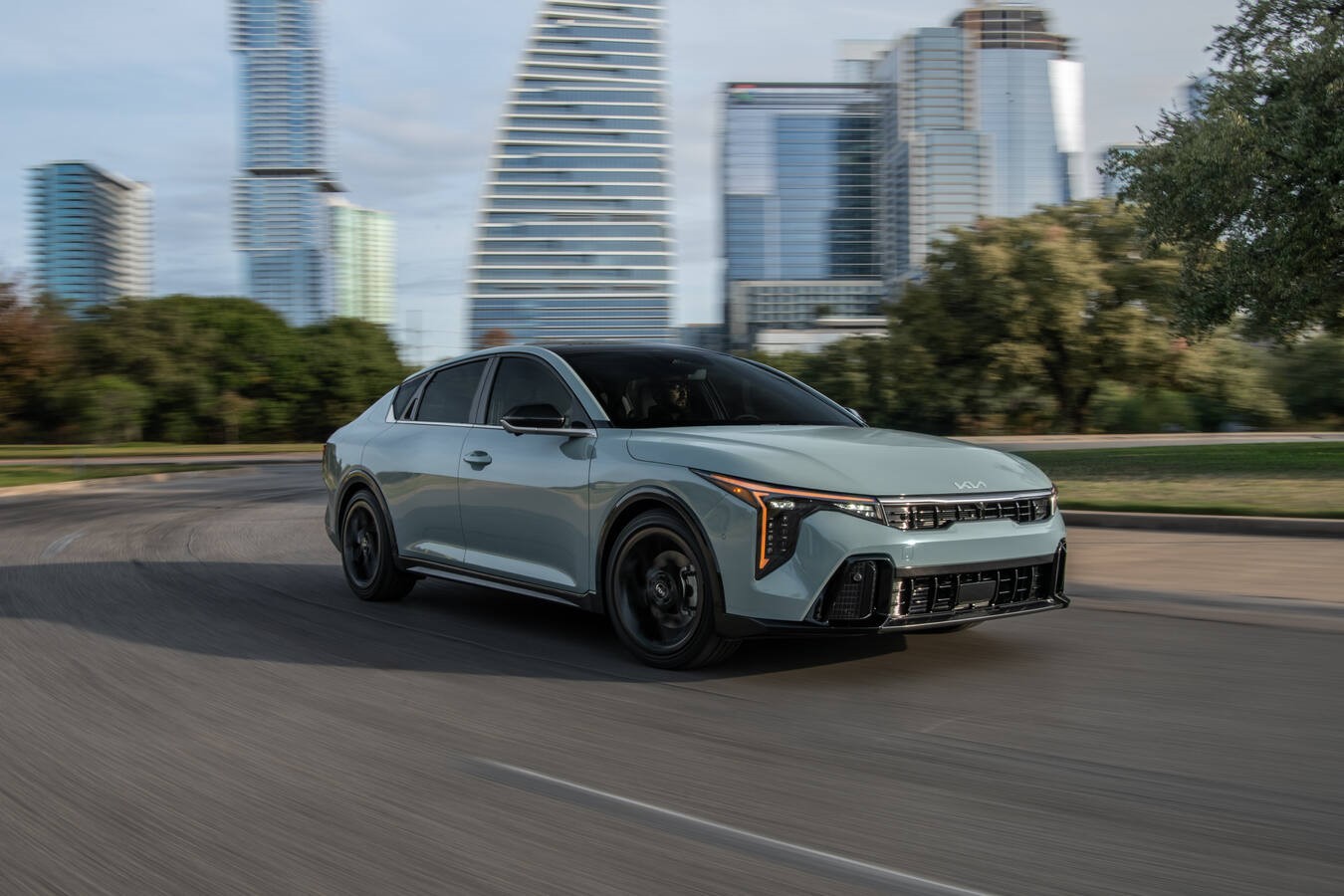 2026 Kia K4 GT-Line — Front three-quarter