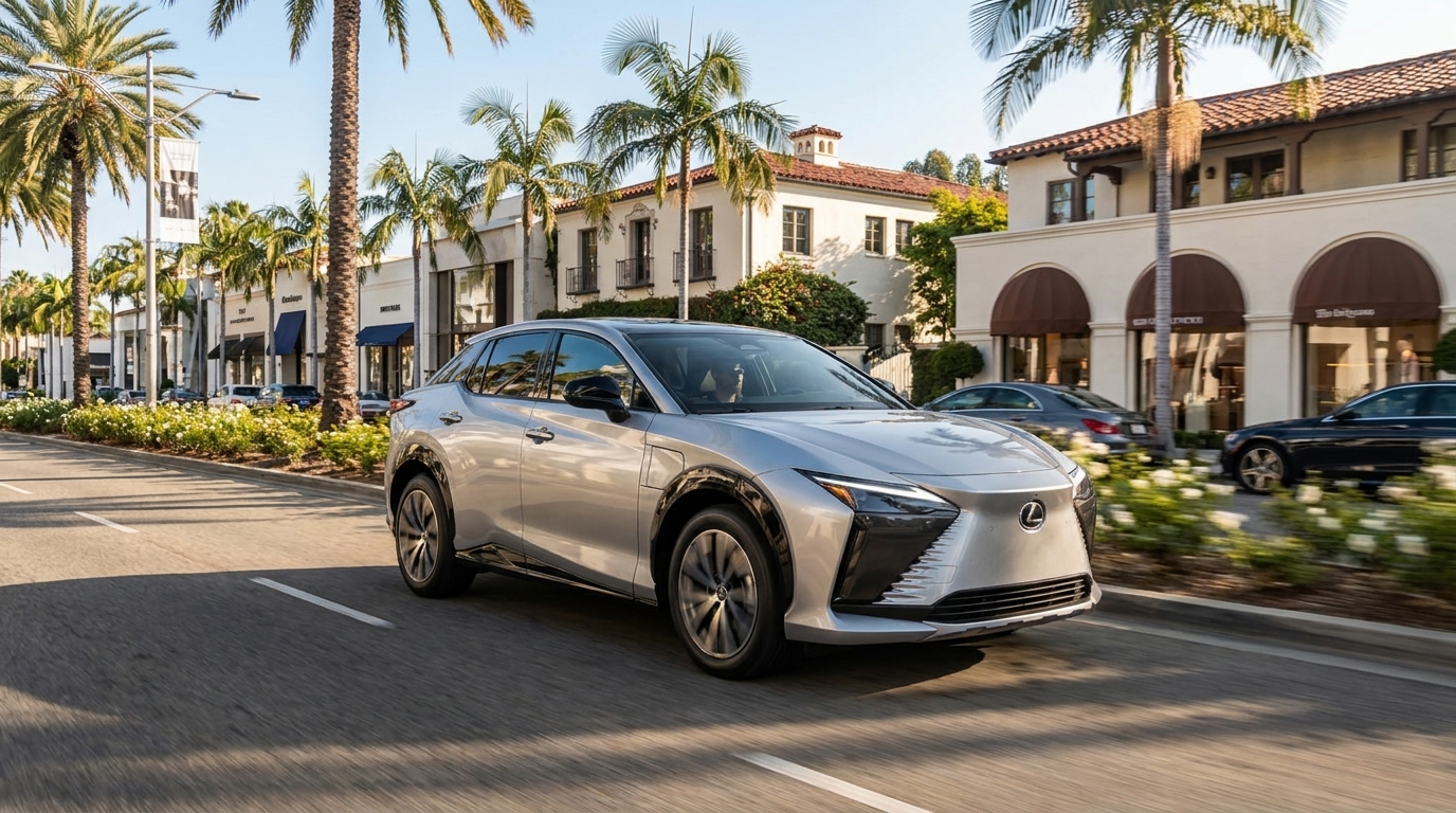 2026 Lexus RZ 550e FSport — Front three-quarter