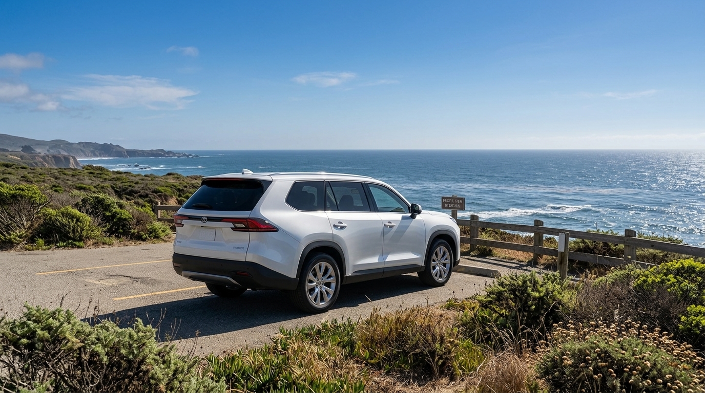 2026 Toyota Grand Highlander Hybrid Limited AWD — Rear three-quarter