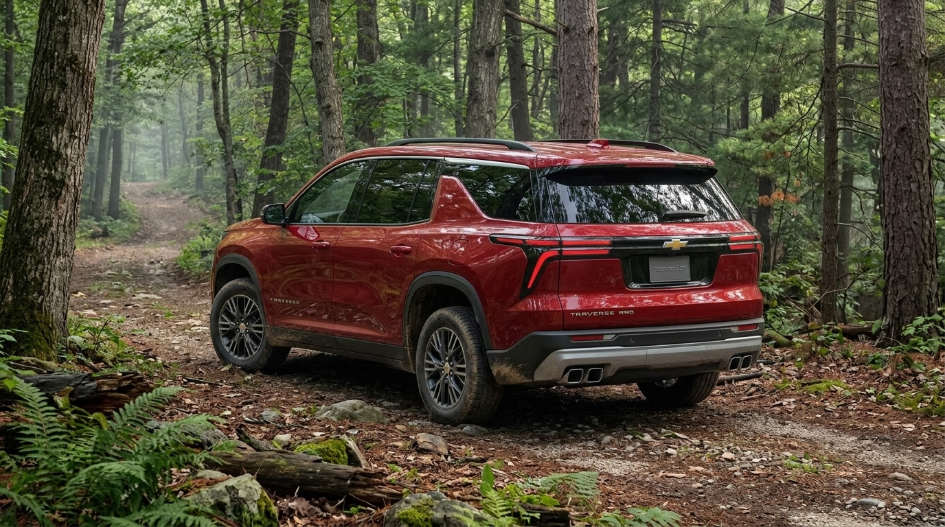 2026 Chevrolet Traverse LT AWD — Rear three-quarter